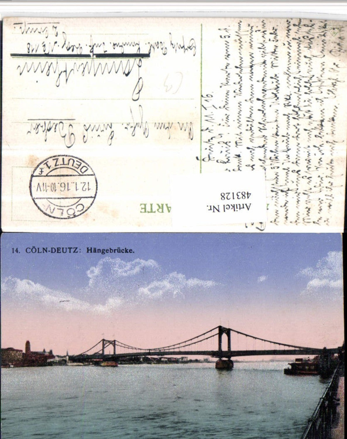 483128,Cöln Köln Deutz Hängebrücke Brücke