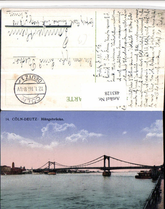 483128,Cöln Köln Deutz Hängebrücke Brücke