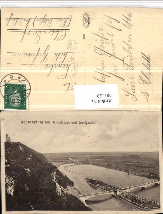 483129,Dortmund Syburg Hohensyburg m. Hengsteysee u. Inselgasthof Brücke