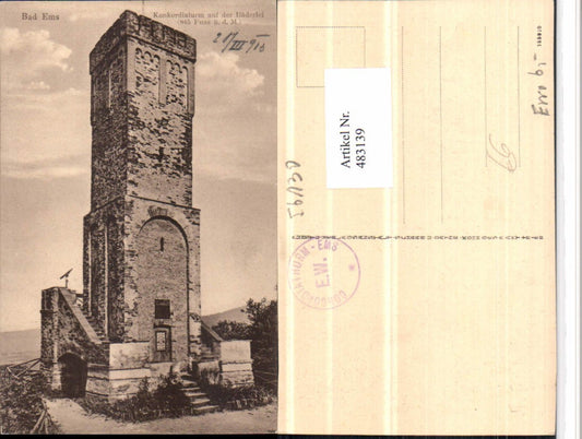 483139,Bad Ems Konkordiaturm auf d. Bäderlei Turm