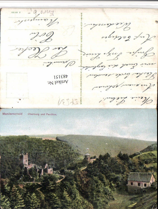 483151,Manderscheid Oberburg Burg u. Pavillon