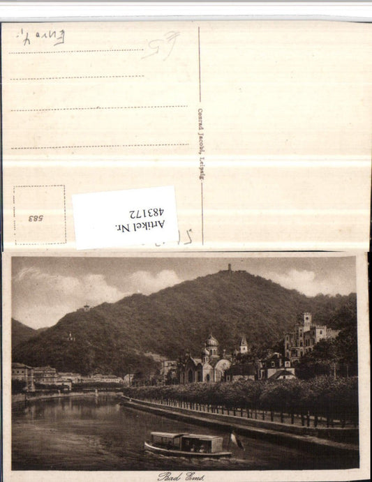 483172,Bad Ems Teilansicht Fluss Boot