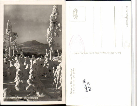 483199,Zittauer Gebirge Hochwald b. Oybin Winterbild
