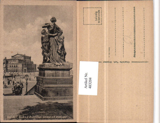 483204,Dresden Blick von d. Brühlschen Terrasse auf d. Staatsoper