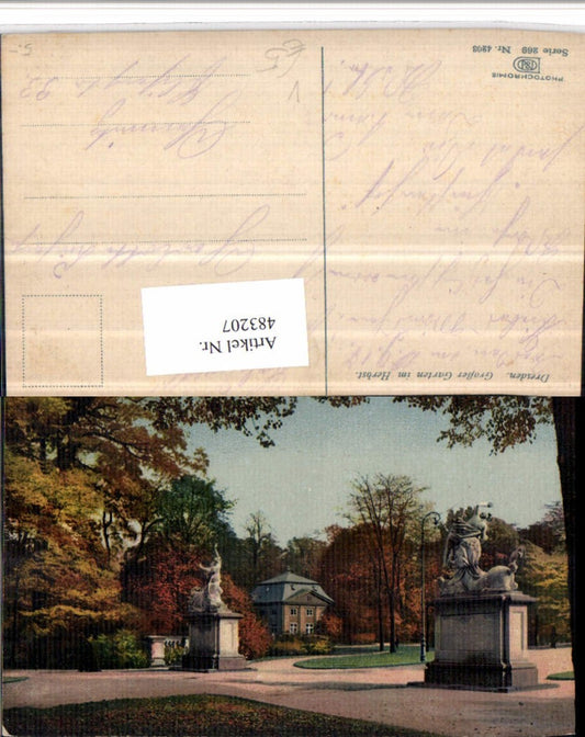483207,Dresden Garten Herbst pub Photochromie Ostermaier & Nenke 269/4203