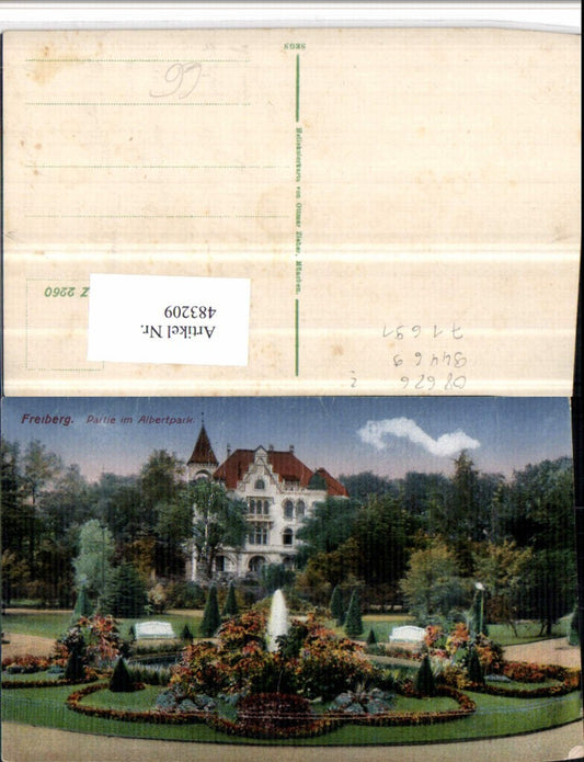 483209,Freiberg Albertpark Park Partie Brunnen pub Ottmar Zieher 2260