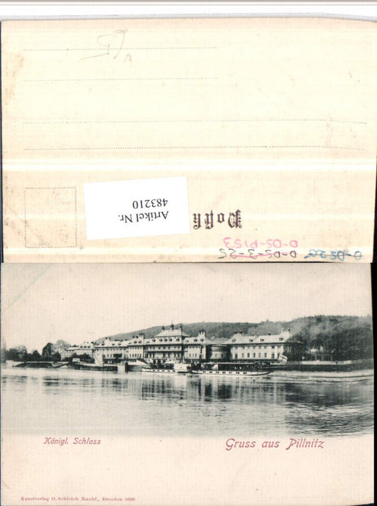 483210,Dresden Gruß aus Pillnitz Königliches Schloss Dampfer