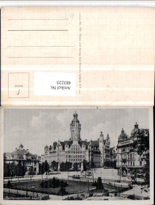 483225,Leipzig Blick nach dem Rathaus