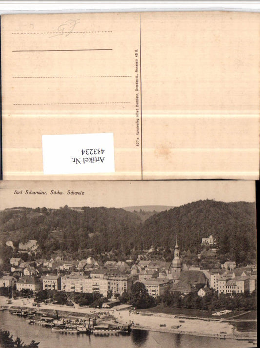 483234,Sächsische Schweiz Bad Schandau Totale Dampfer