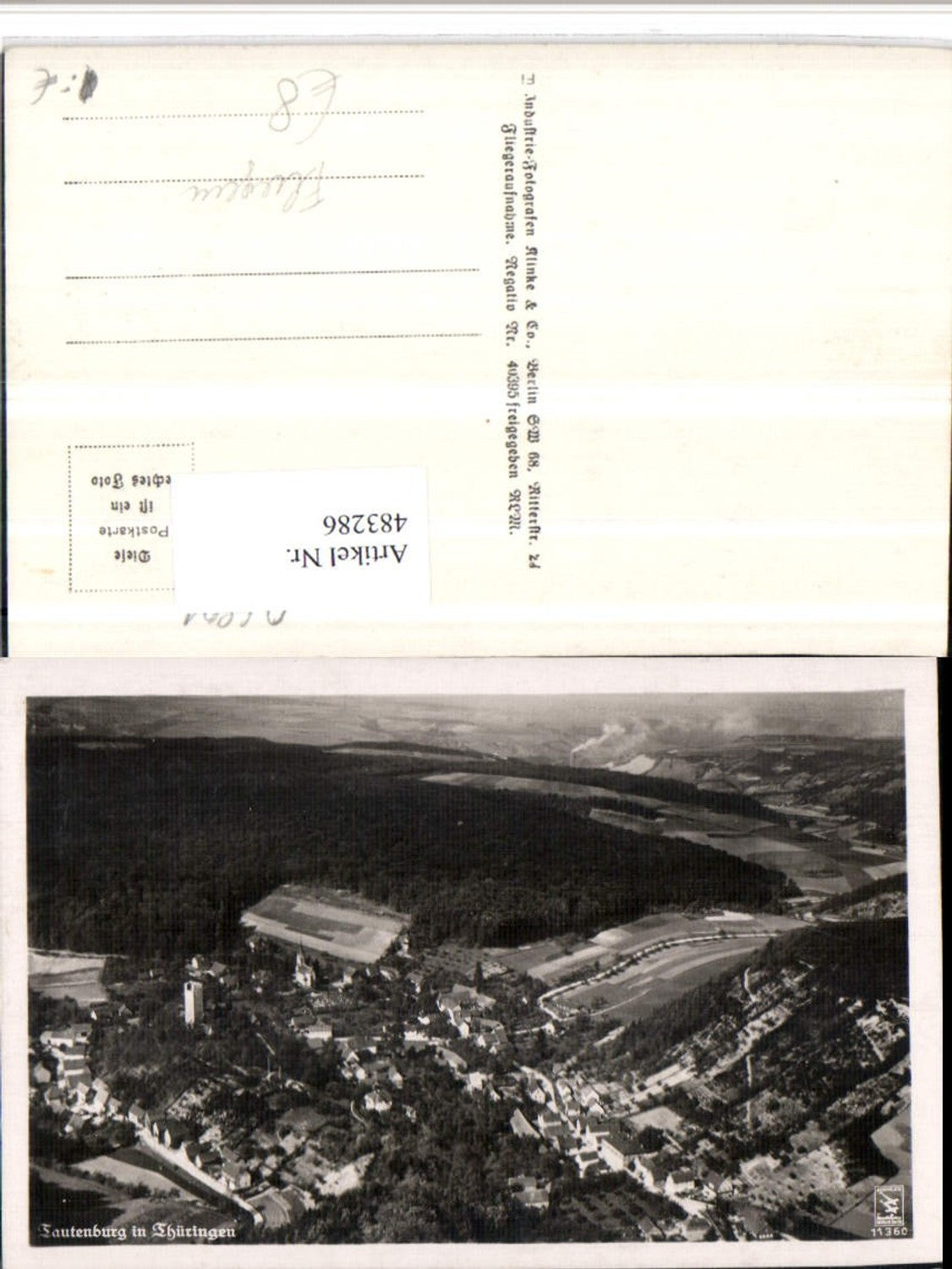 483286, Tautenburg in Thuringia, aerial view