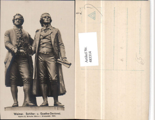 483314,Weimar Schiller- u. Goethe-Denkmal Statue