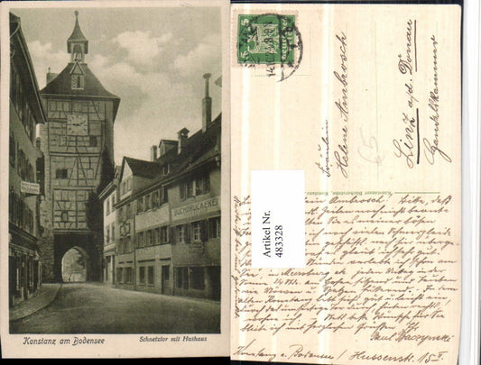 483328, Konstanz on Lake Constance, Schnetztor with Hushaus printing works