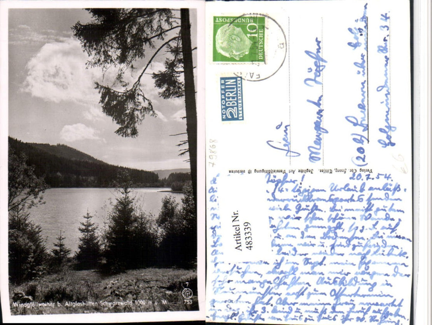 483339, Windgfällweiher near Altglashütten Feldberg in the Black Forest