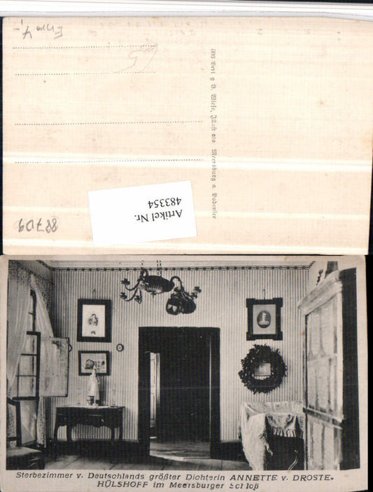 483354,Meersburg Schloss Annette v. Droste-Hülshoff Sterbezimmer