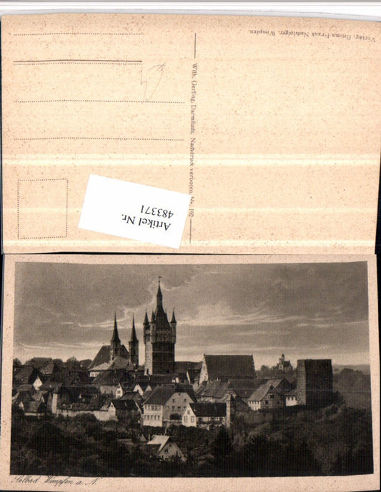 483371, Bad Wimpfen am Neckar, partial view of towers