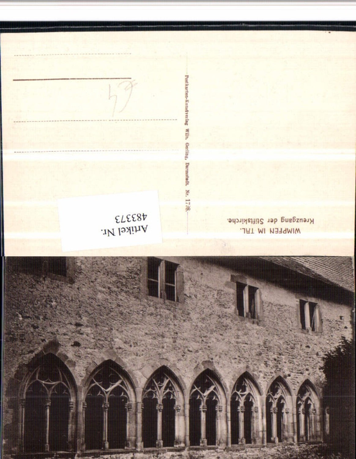 483373,Wimpfen im Tal Stiftskirche Kreuzgang Arkaden