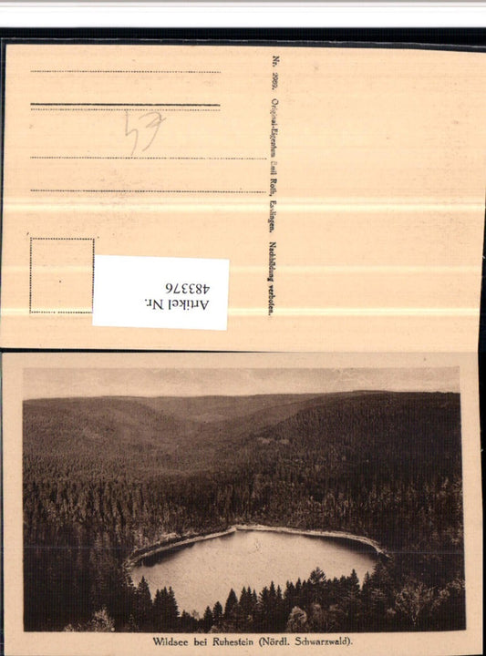 483376, Wildsee See near Ruhestein in the Black Forest, Baiersbronn