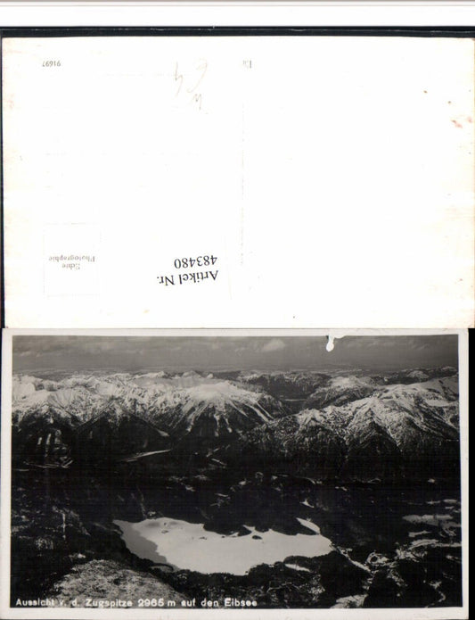 483480,Aussicht von d. Zugspitze b. Garmisch m. Eibsee Bergkulisse