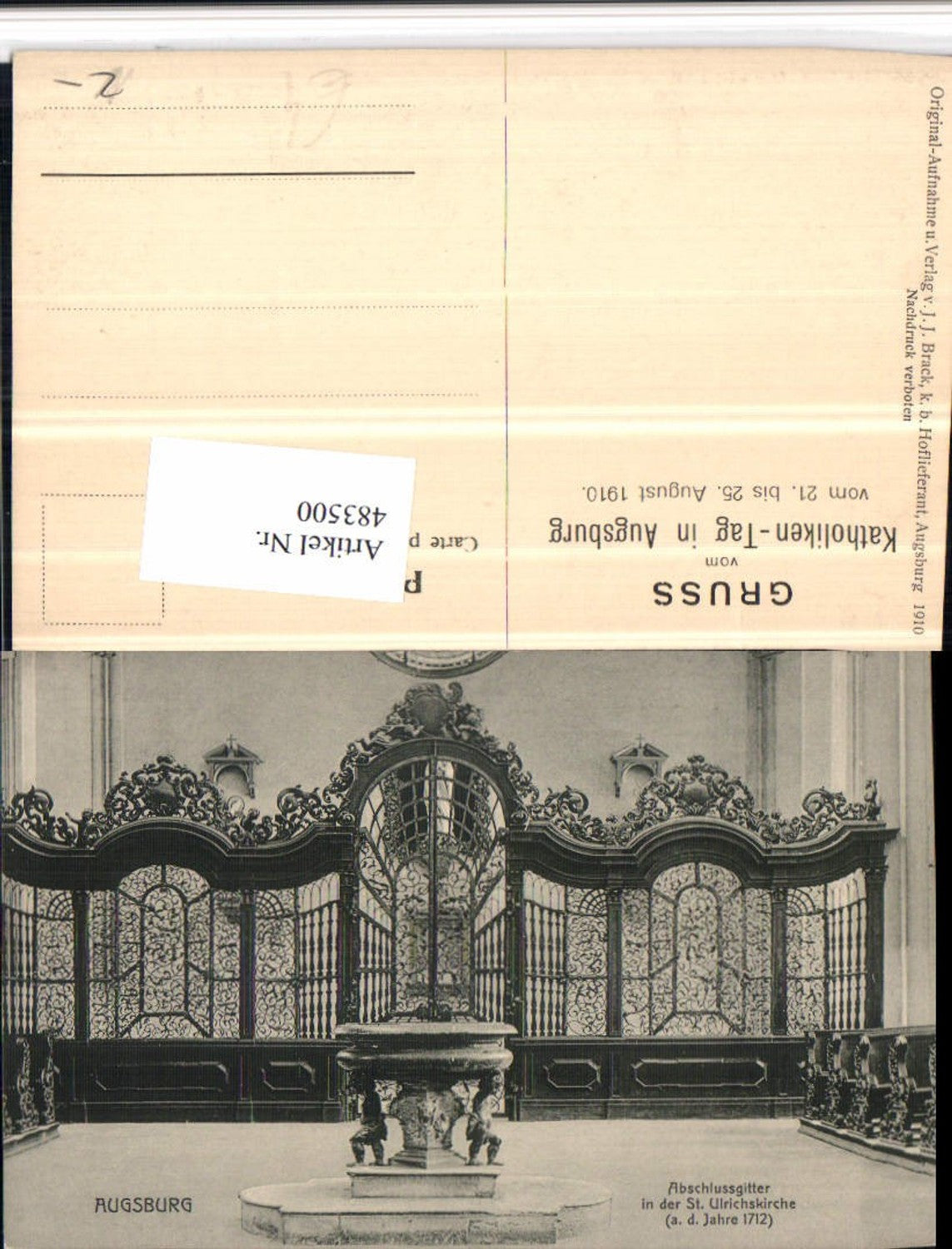 483500,Augsburg St. Ulrichskirche Abschlussgitter
