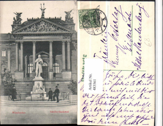 483561,Wiesbaden Schillerdenkmal Statue
