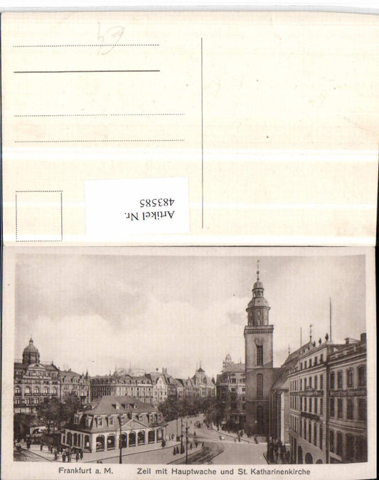 483585,Frankfurt am Main Zeil m. Hauptwache u. St. Katharinenkirche Kirche