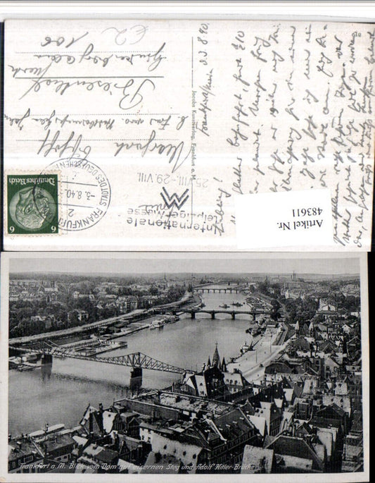 483611,Frankfurt am Main Teilansicht vom Dom Brücken