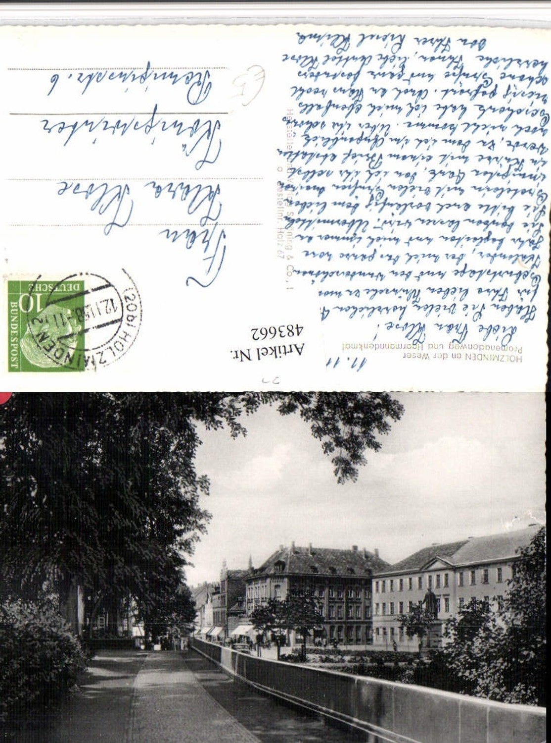 483662,Holzminden an d. Weser Promenadenweg u. Haarmanndenkmal