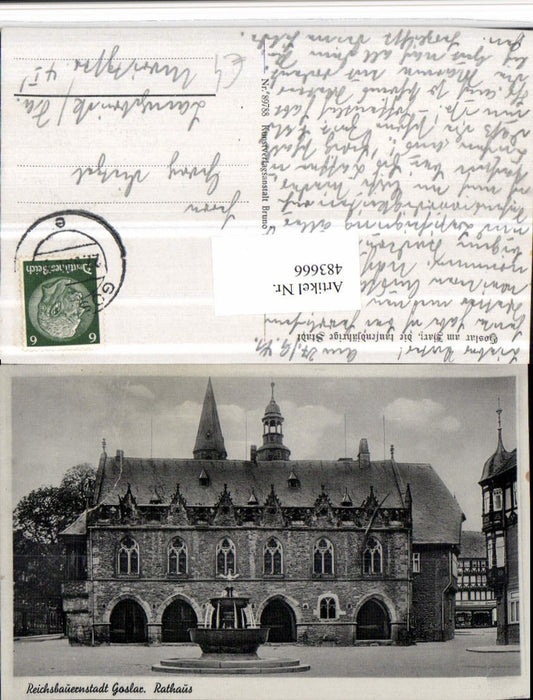 483666,Goslar Rathaus Gebäude Brunnen
