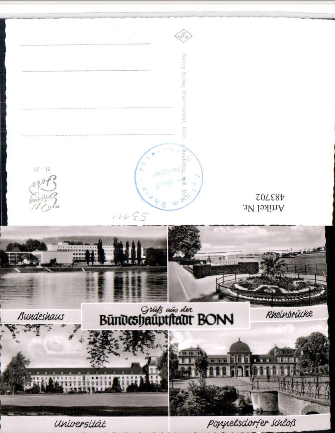 483702,Bonn am Rhein Bundeshaus Universität Schloss Mehrbildkarte