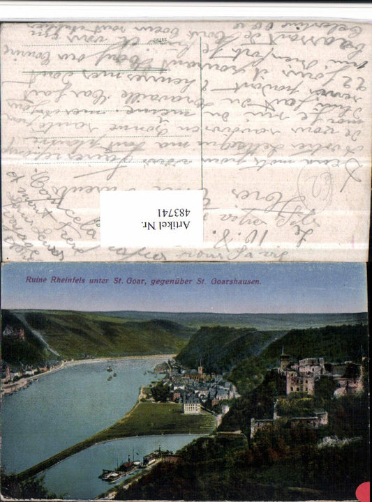 483741,Ruine Rheinfels b. St. Goar m. St. Goarshausen