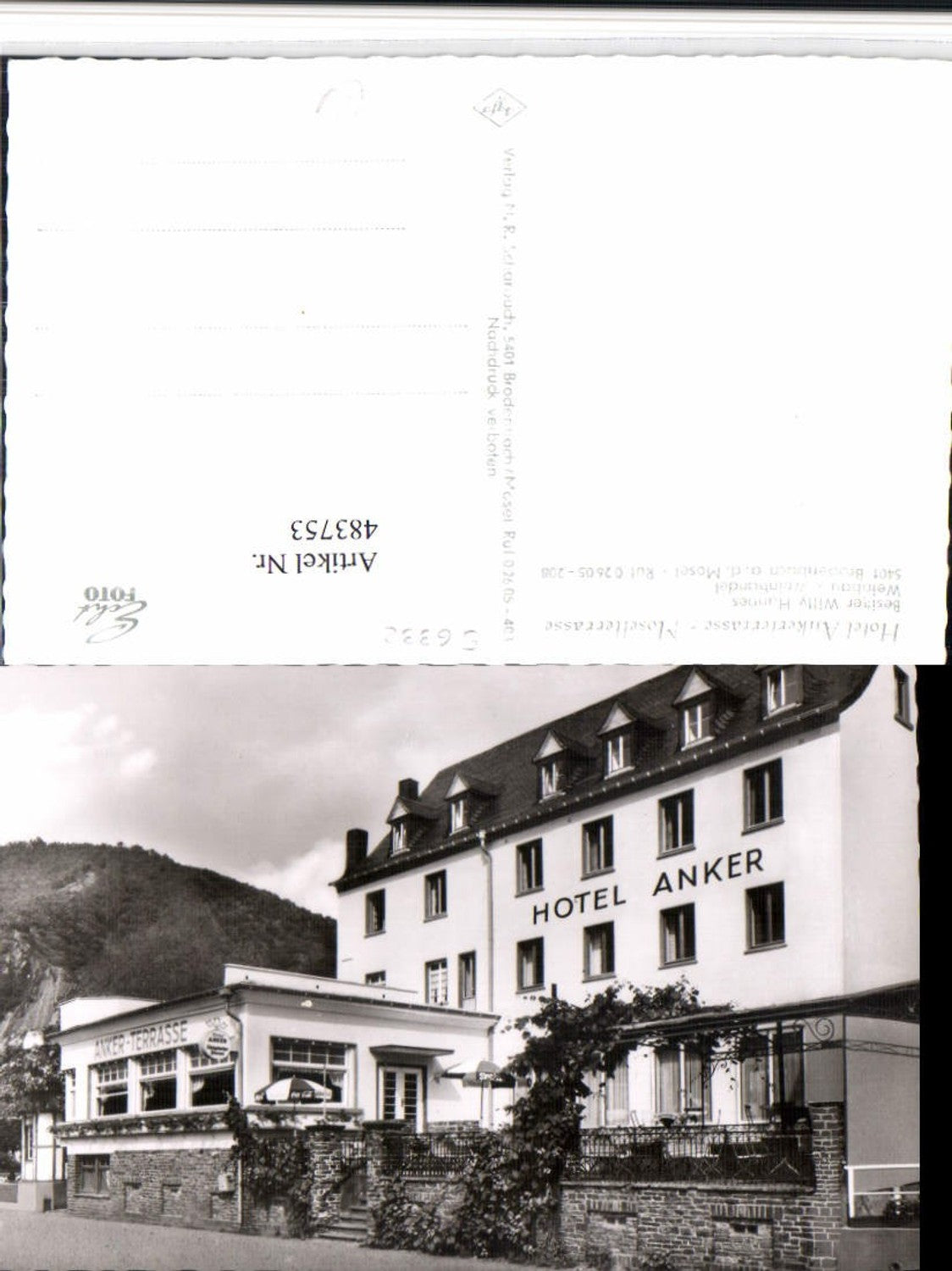 483753,Brodenbach an d. Mosel Hotel Anker Terrasse