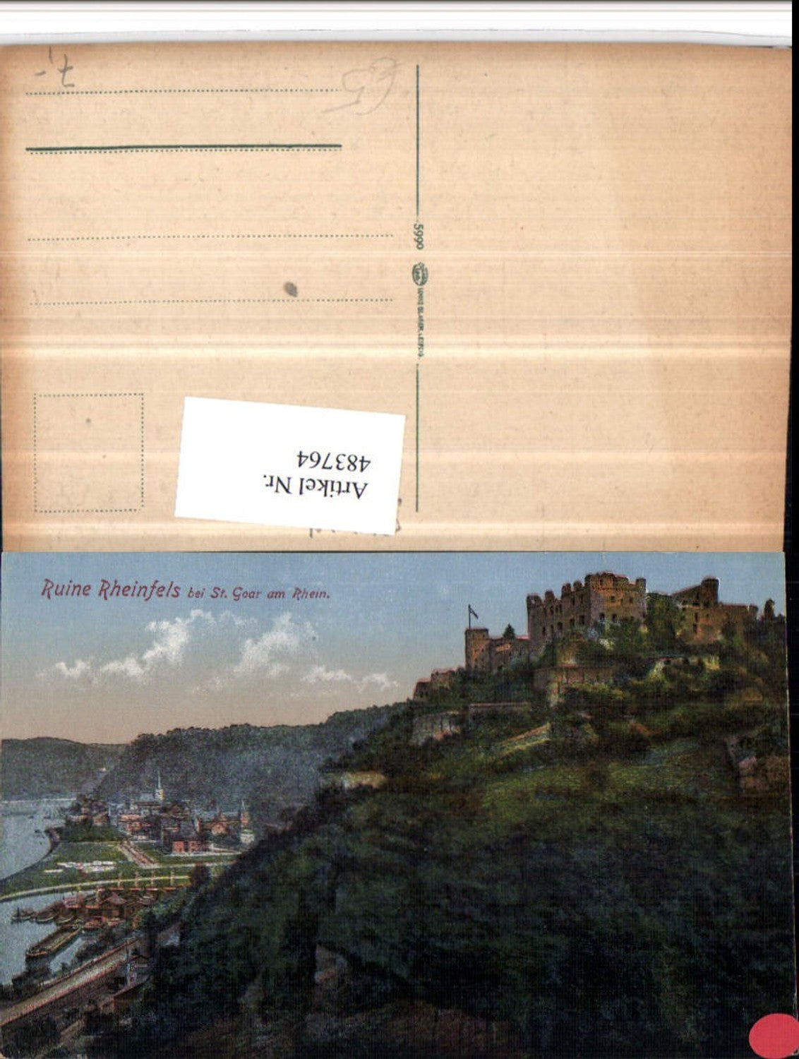 483764,Ruine Rheinfels b. St. Goar am Rhein Totale