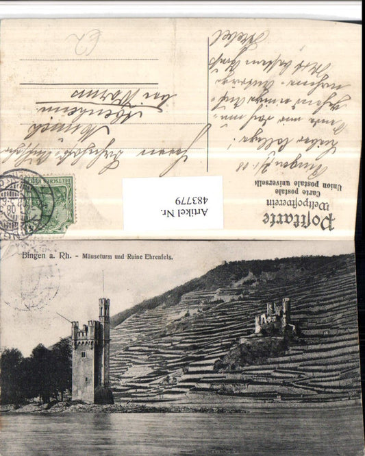 483779,Bingen am Rhein Mäuseturm Turm m. Ruine Ehrenfels