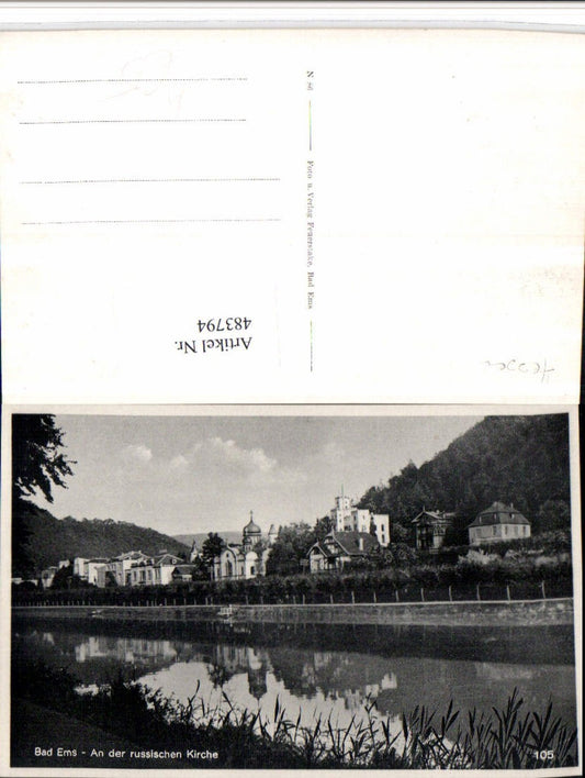 483794,Bad Ems Teilansicht m. Russischer Kirche