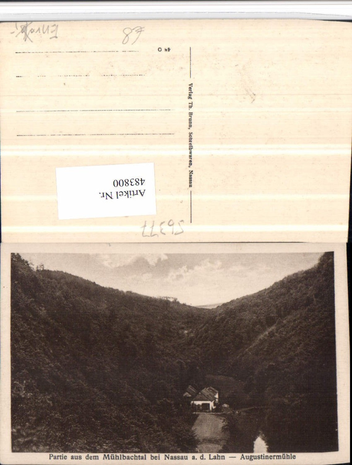483800,Partie aus dem Mühlbachtal b. Nassau an d. Lahn Augustinermühle