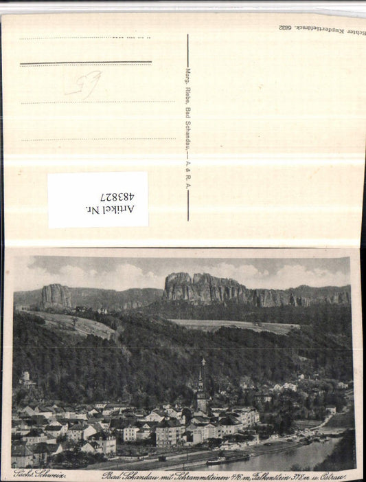 483827,Bad Schandau Totale m. Schrammsteine u. Falkenstein