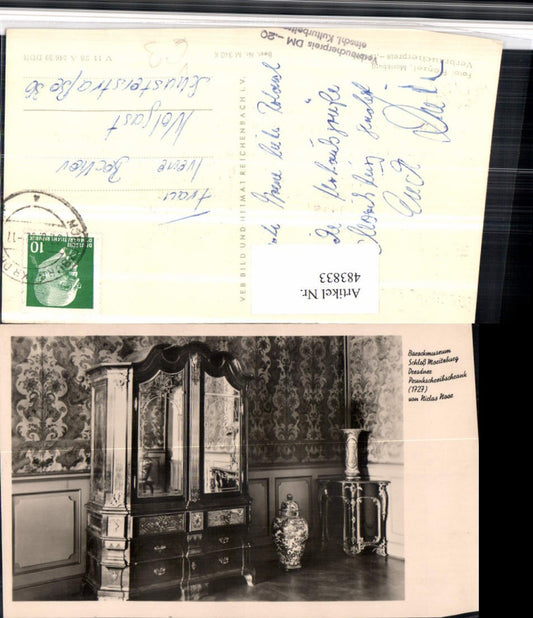 483833,Schloss Moritzburg Prunkschreibschrank Schrank pub VEB