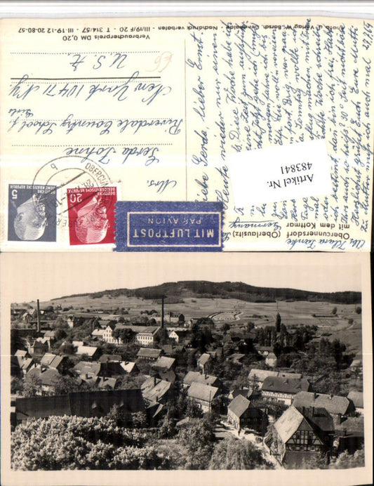 483841,Obercunnersdorf Oberlausitz Teilansicht m. Kottmar