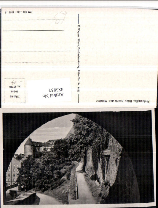 483857,Bautzen Blick durch das Mühltor Wegpartie