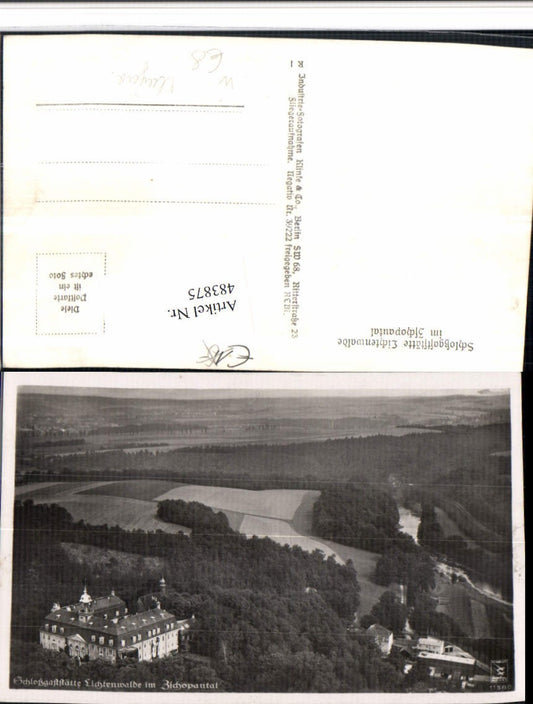 483875,Schloss Lichtenwalde im Zschopautal b. Niederwiesa Fliegeraufnahme