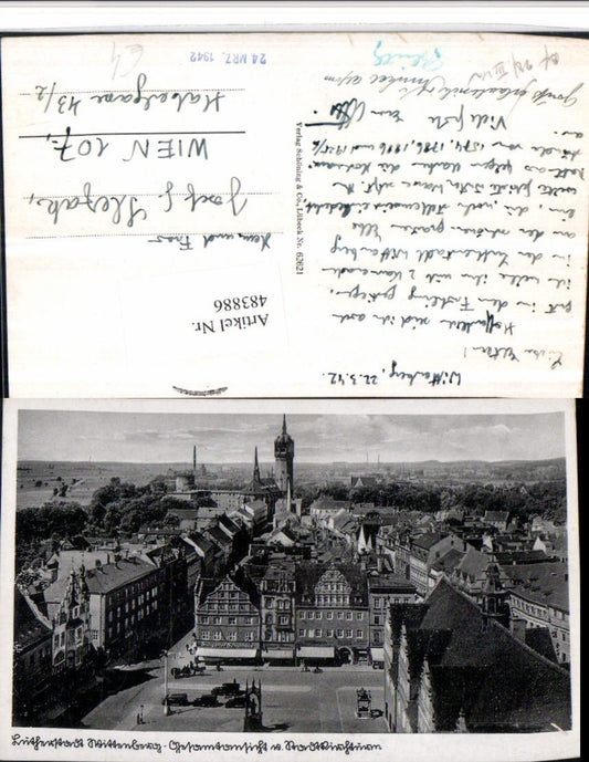 483886,Wittenberg Teilansicht vom Stadtkirchturm