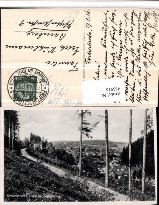 483916,Friedrichroda Teilansicht vom Ritterstieg