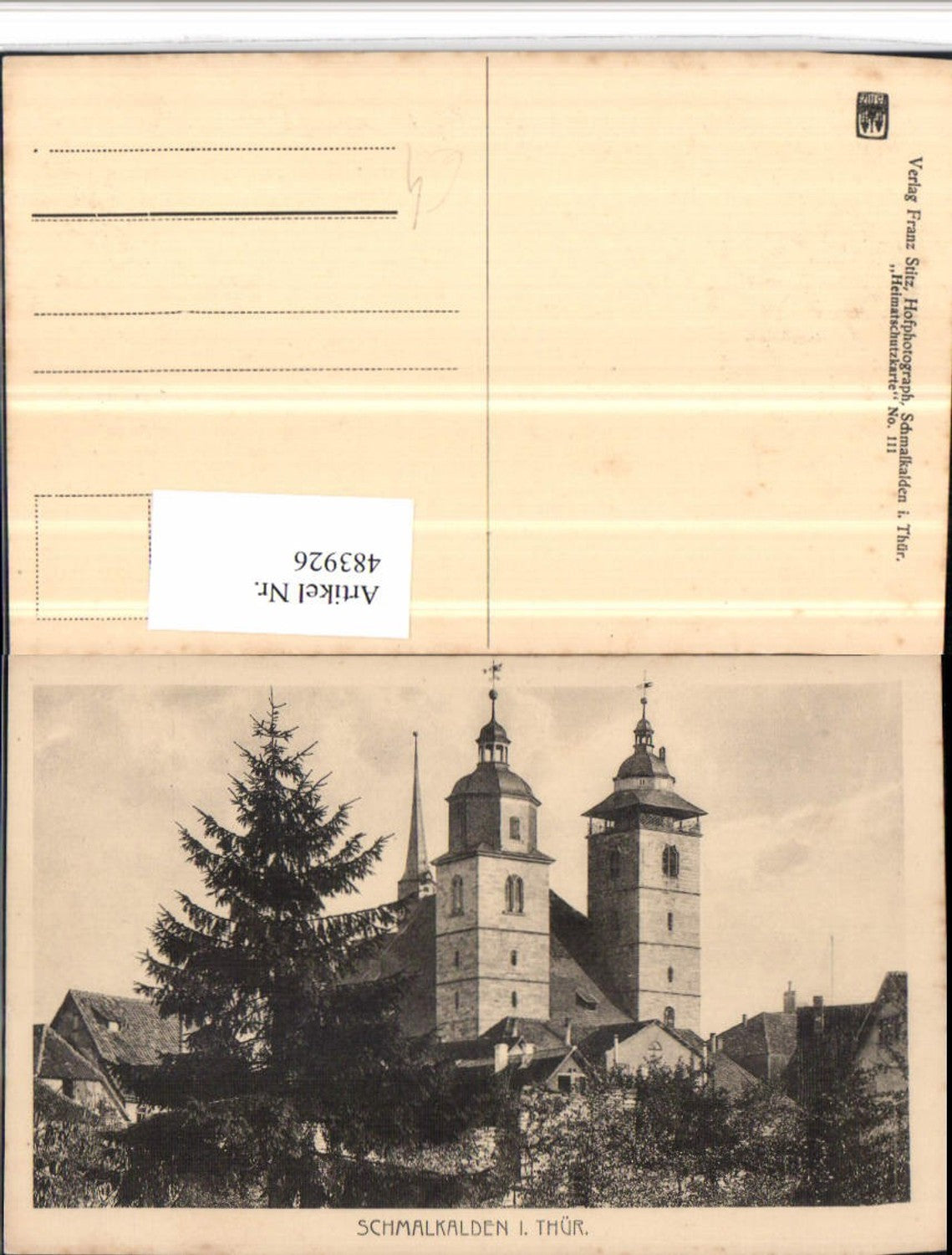483926,Schmalkalden Kirche Türme