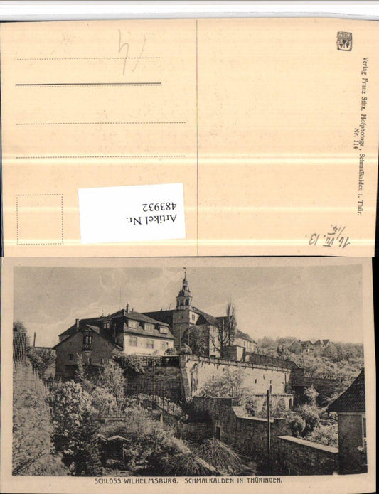 483932,Schmalkalden Schloss Wilhelmsburg