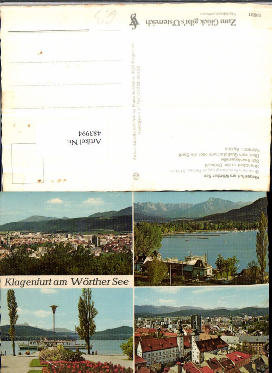 483994,Klagenfurt am Wörthersee Totale Strandbad Anlegestelle Mehrbildkarte