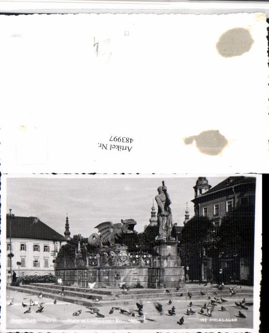 483997,Klagenfurt am Wörthersee Lindwurm-Brunnen pub Foto Klauer 183