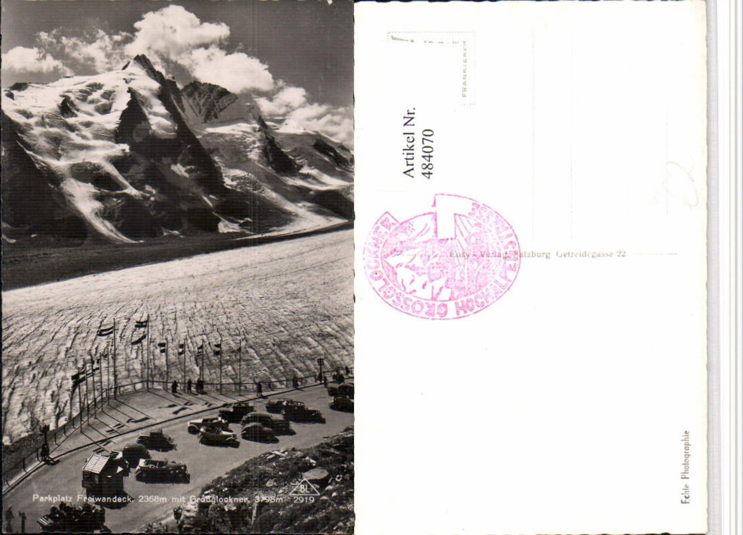 484070,Parkplatz Freiwandeck b. Heiligenblut m. Großglockner Bergkulisse