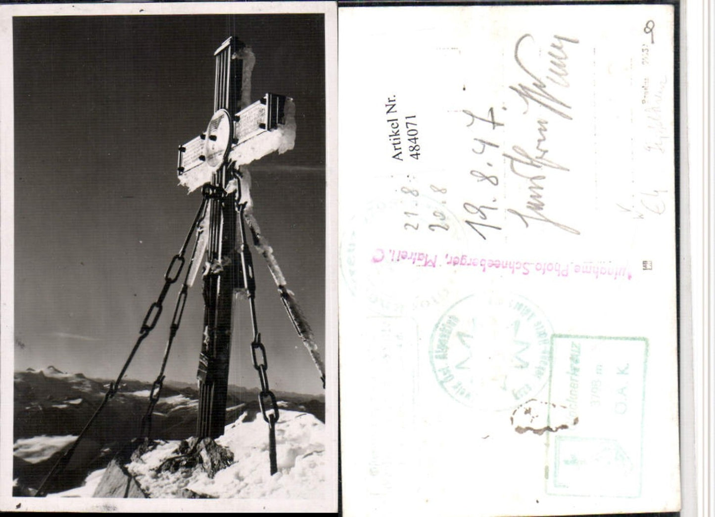484071,Großglockner Gipfelkreuz b. Heiligenblut pub Foto Schneeberger