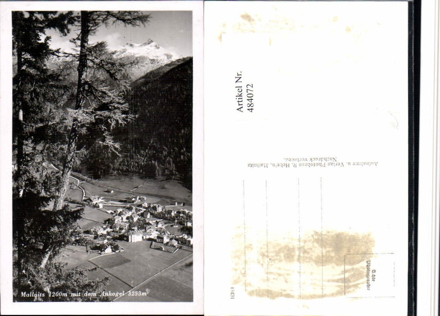 484072,Mallnitz Totale m. Ankogel Bergkulisse