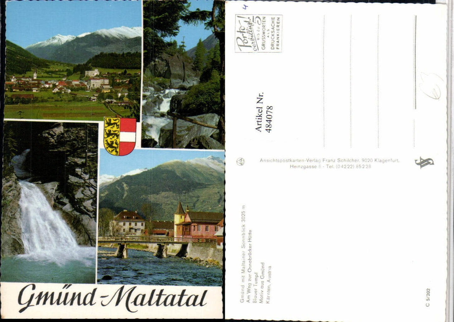 484078,Gmünd im Maltatal Totale Brücke Wasserfall Mehrbildkarte